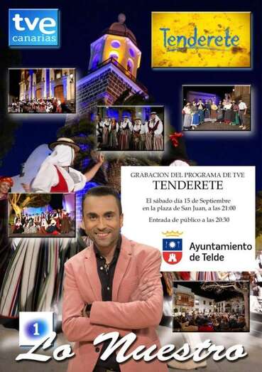 Cartel de la grabación del programa de Televisión Española en Canarias (Foto TA)